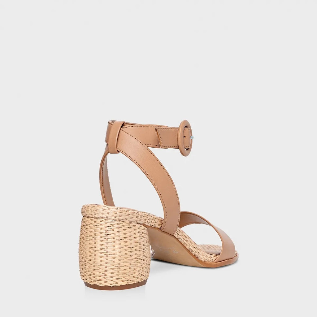 Bulb Heel Ankle Strap Sandal
