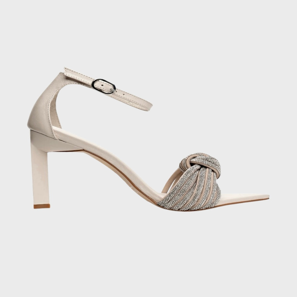 Rhinestone Knot Sandal Heel