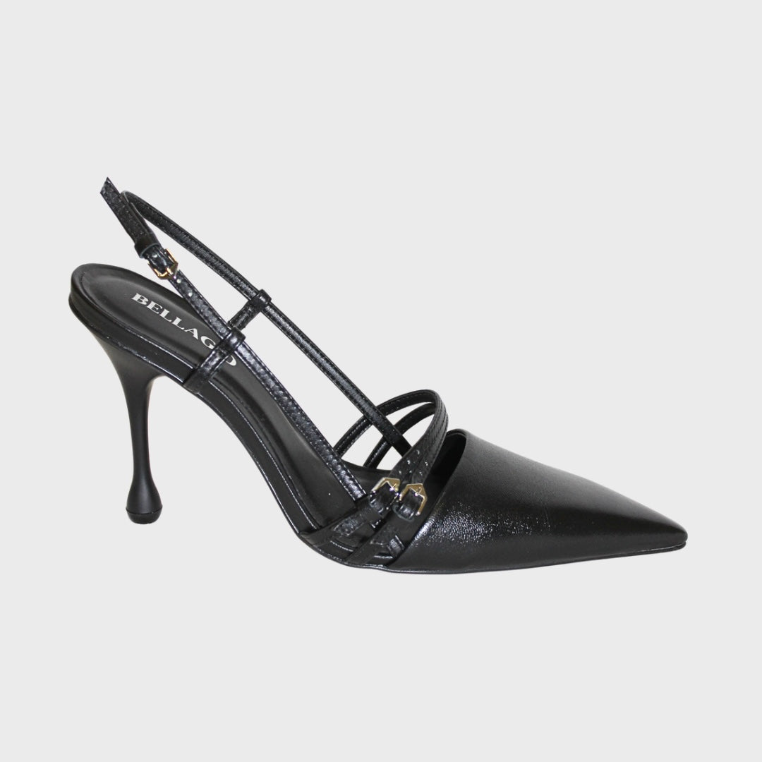 Two Buckle Slingback Heel