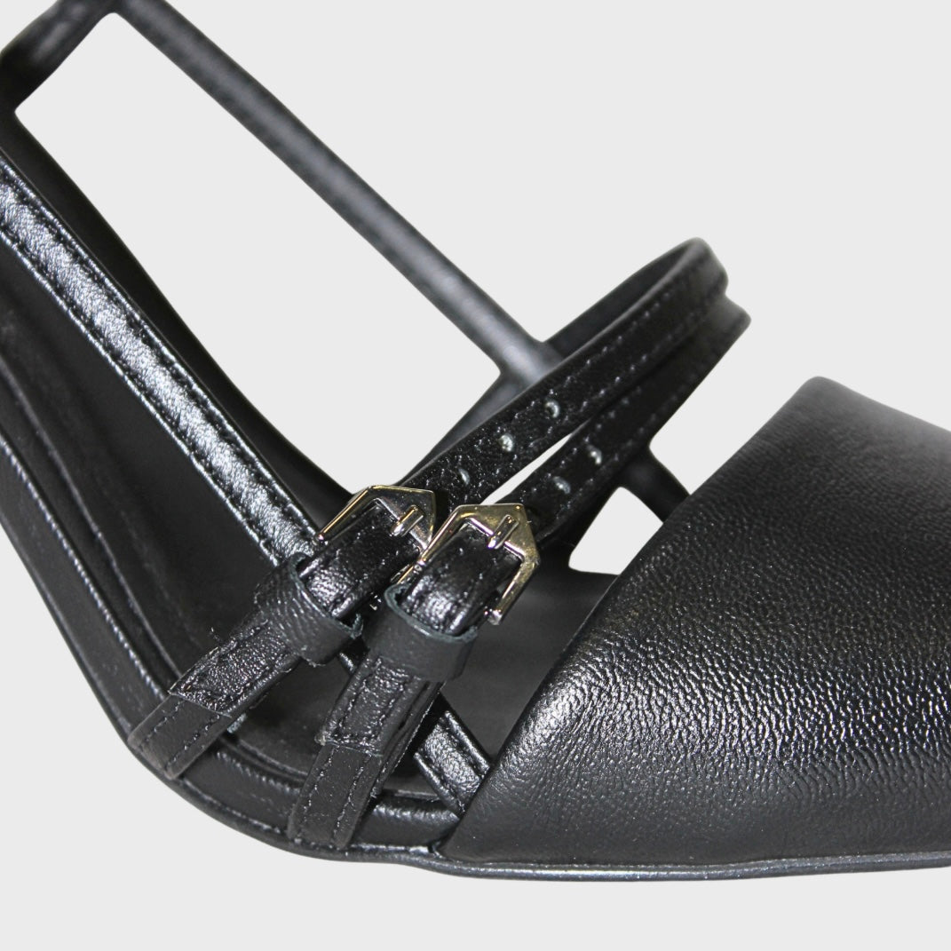 Two Buckle Slingback Heel