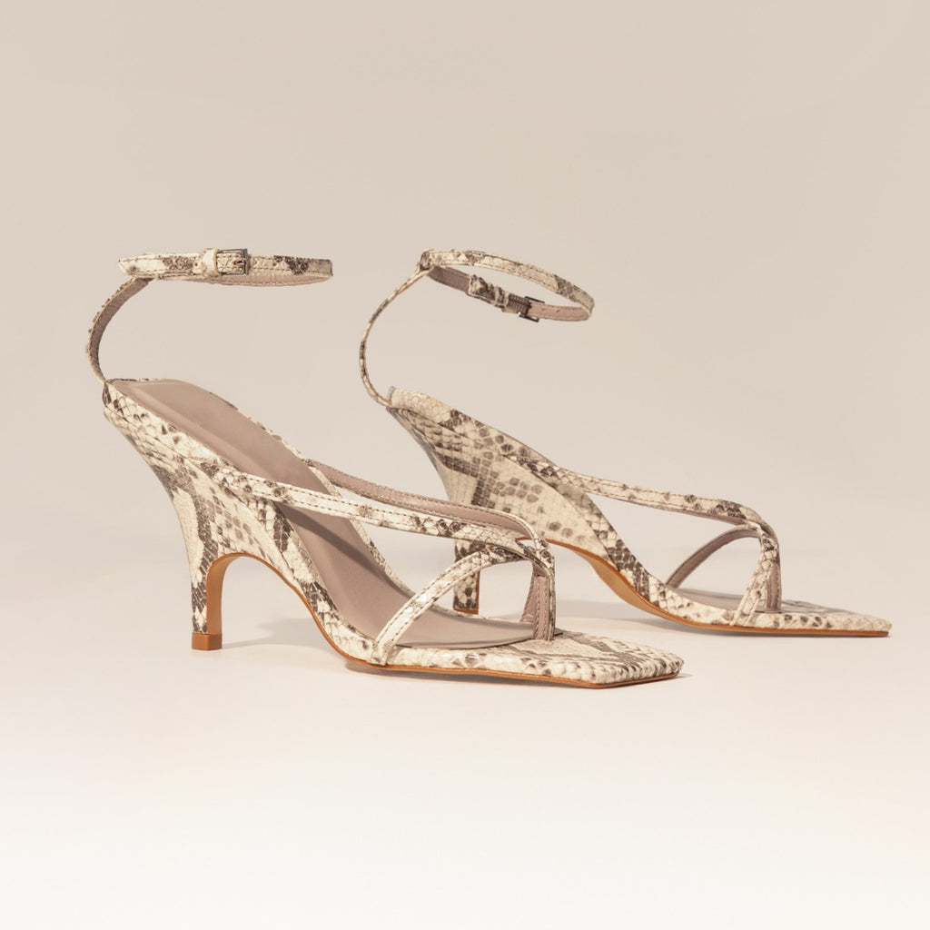 Python Strap Sandal Heel (Leblon)