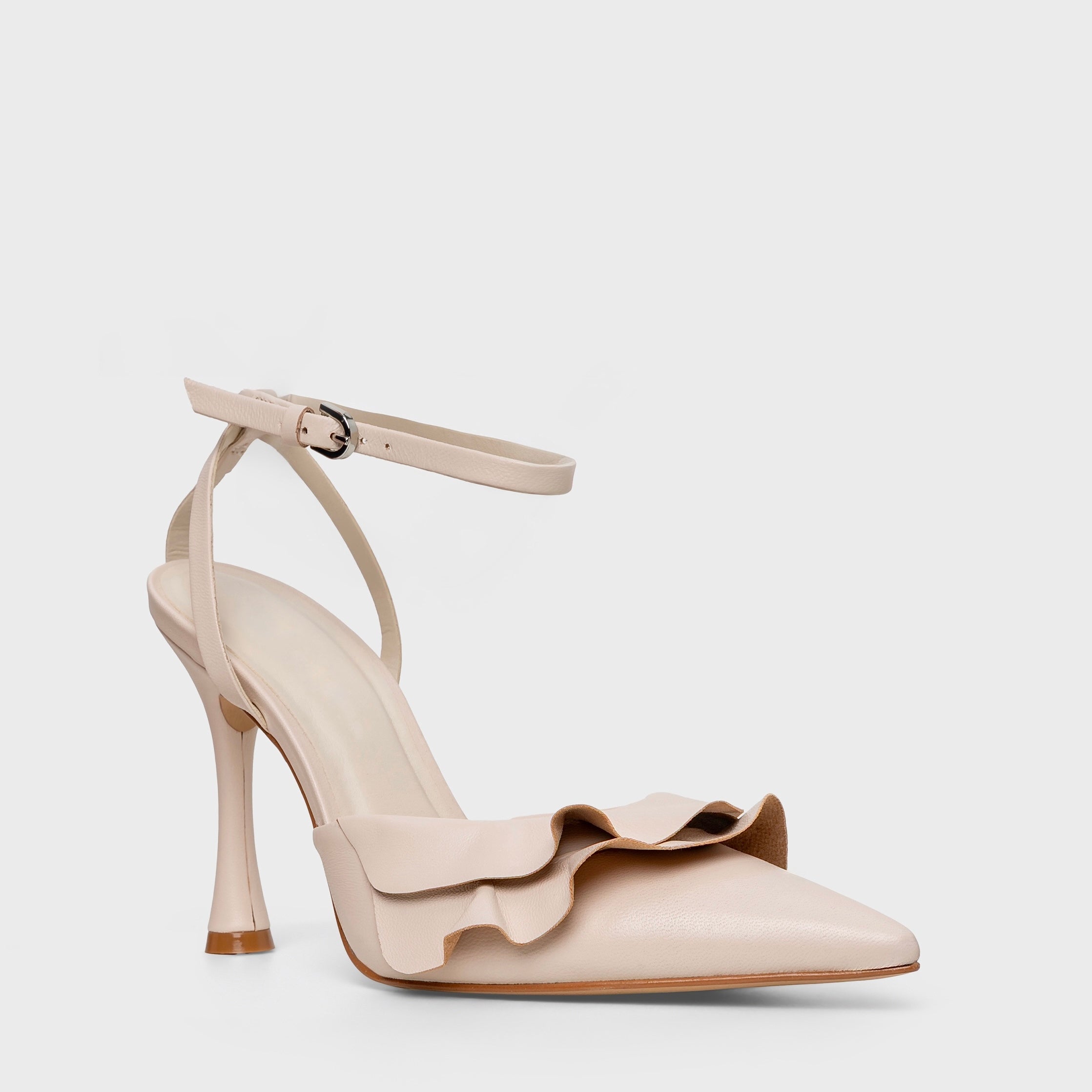 Ruffle Slingback Pump (Copacabana)