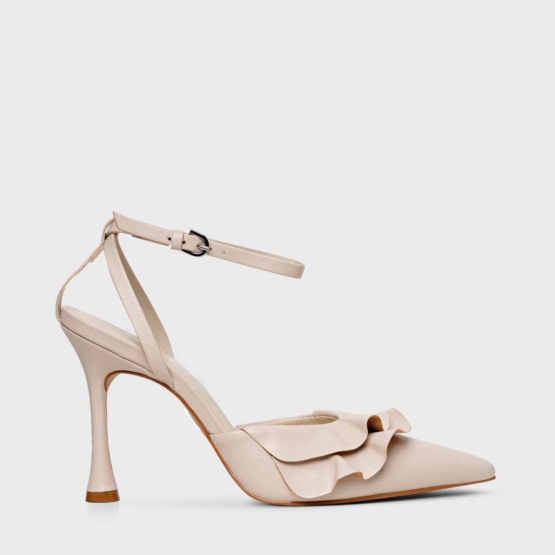 Ruffle Slingback Pump (Copacabana)