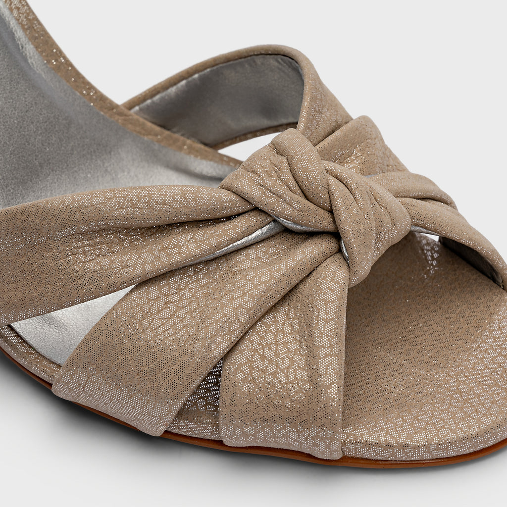 Twisted Strap Block Sandal Heel