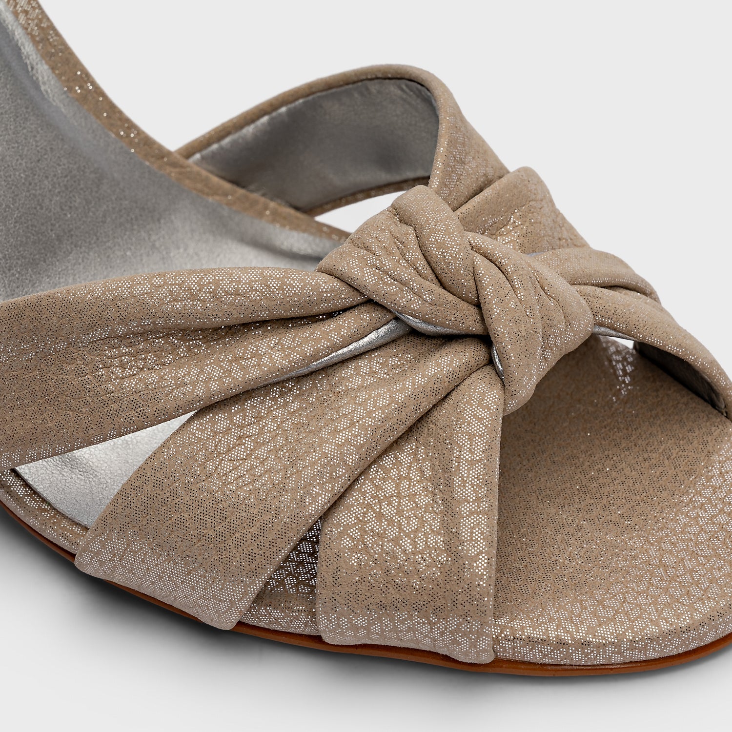 Twisted Strap Block Sandal Heel