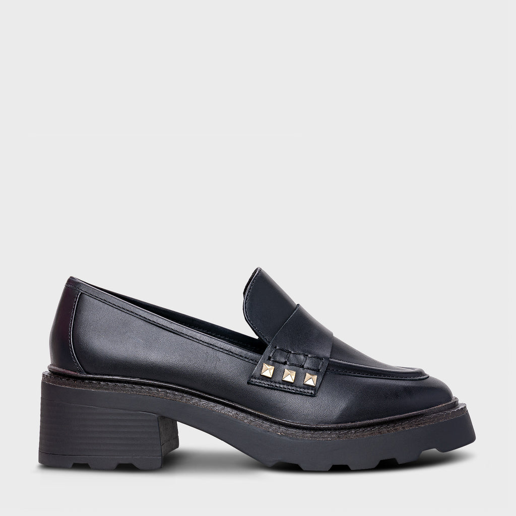 Statement Stud Lug Sole Loafer