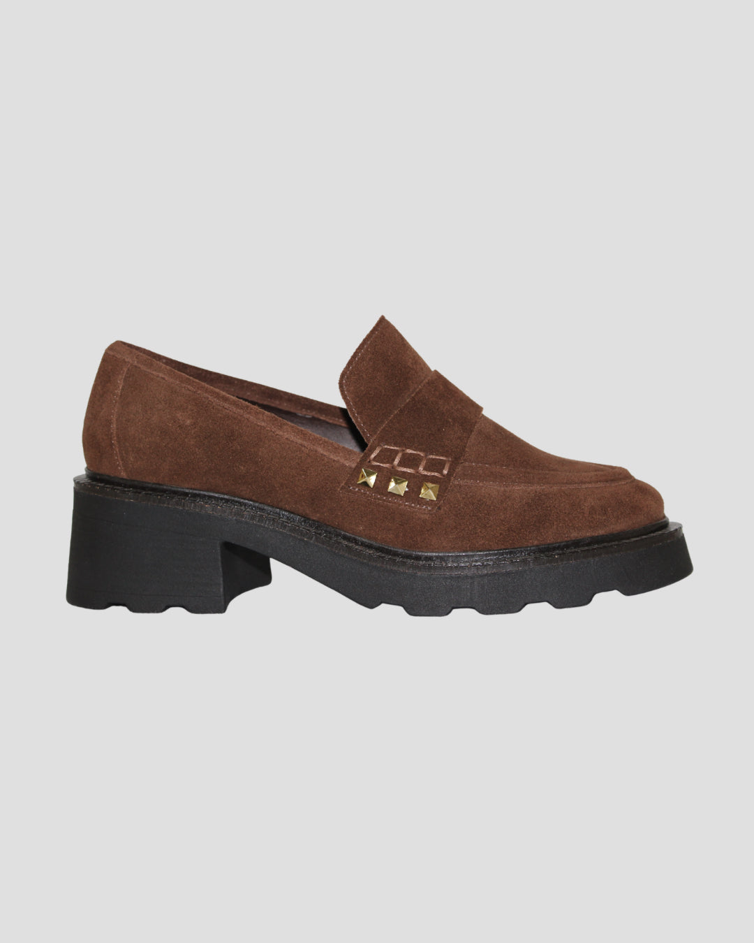 Statement Stud Lug Sole Loafer