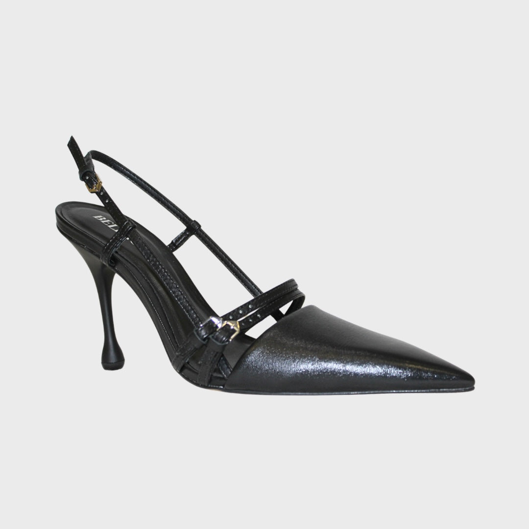 Two Buckle Slingback Heel