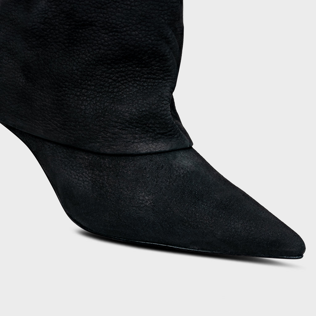 Nobuck Fold-Over Knee-High Boot