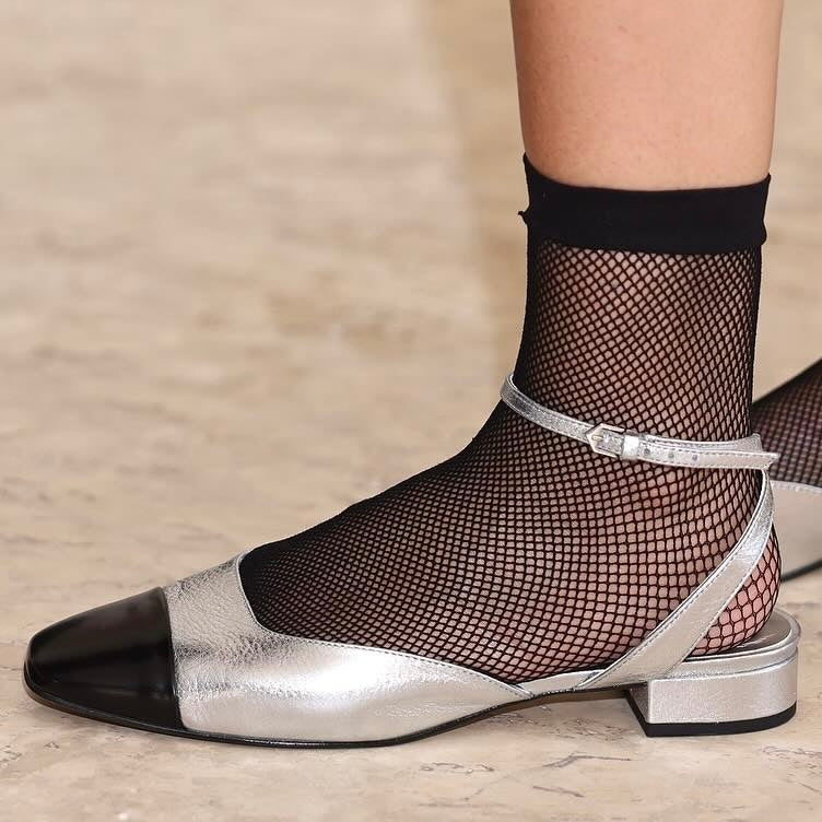 Bicolor Slingback Flat