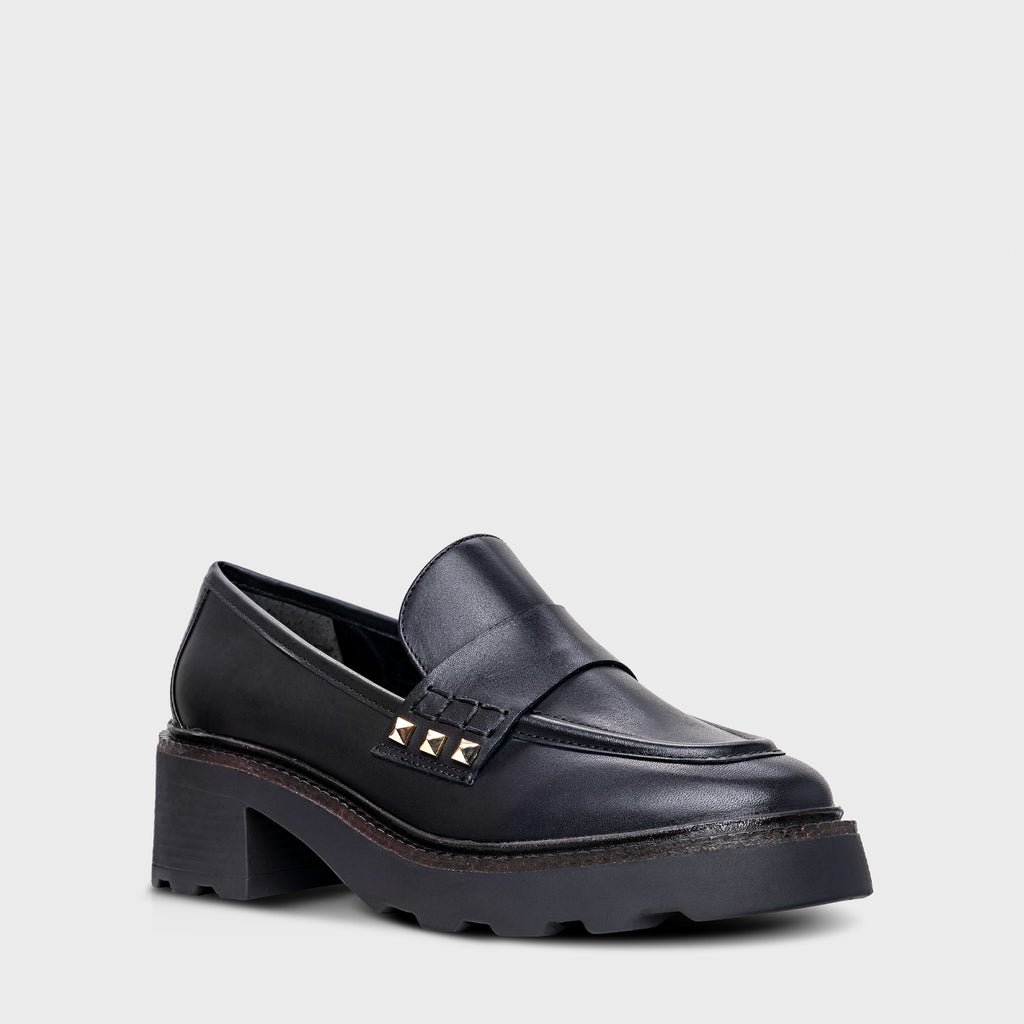 Statement Stud Lug Sole Loafer