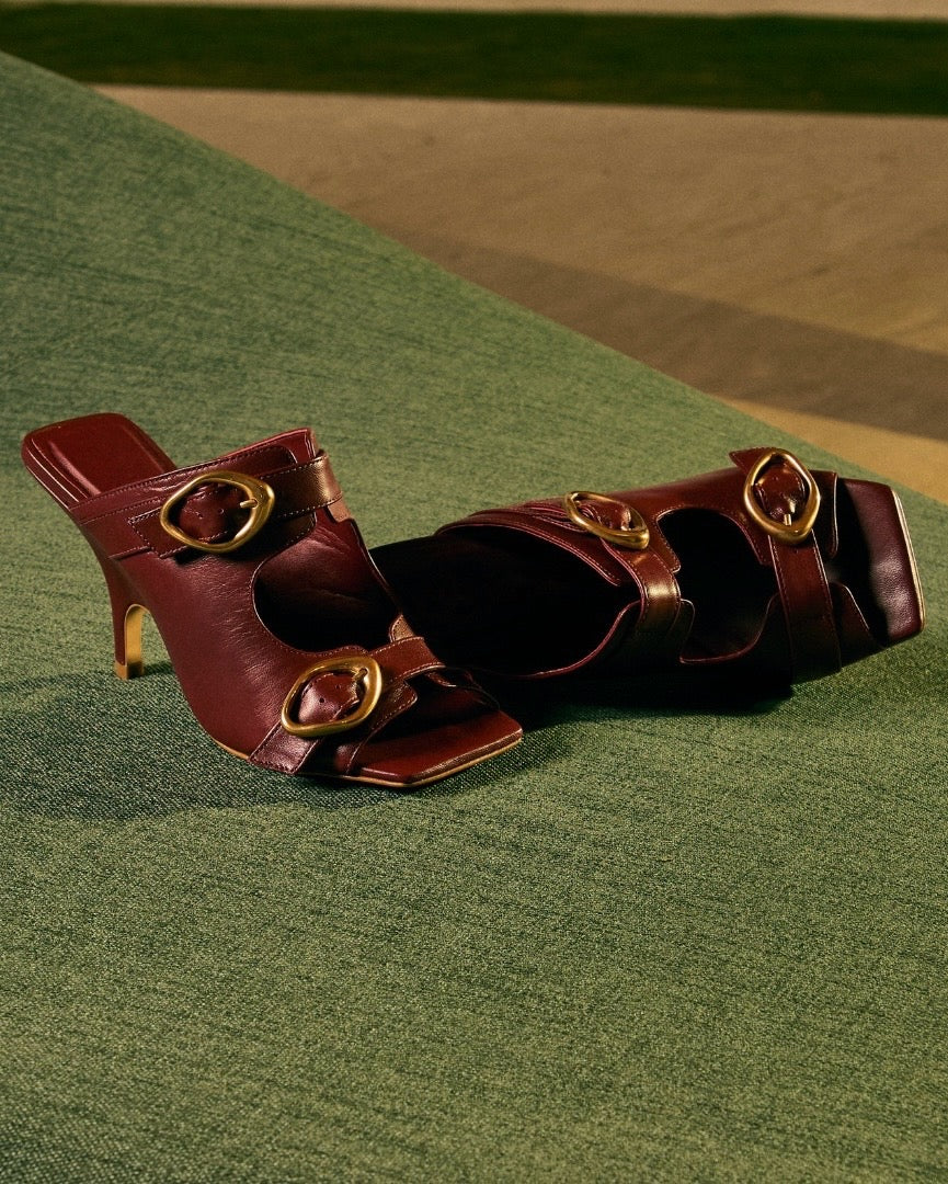 Double Buckle Open Mule (Ipanema)