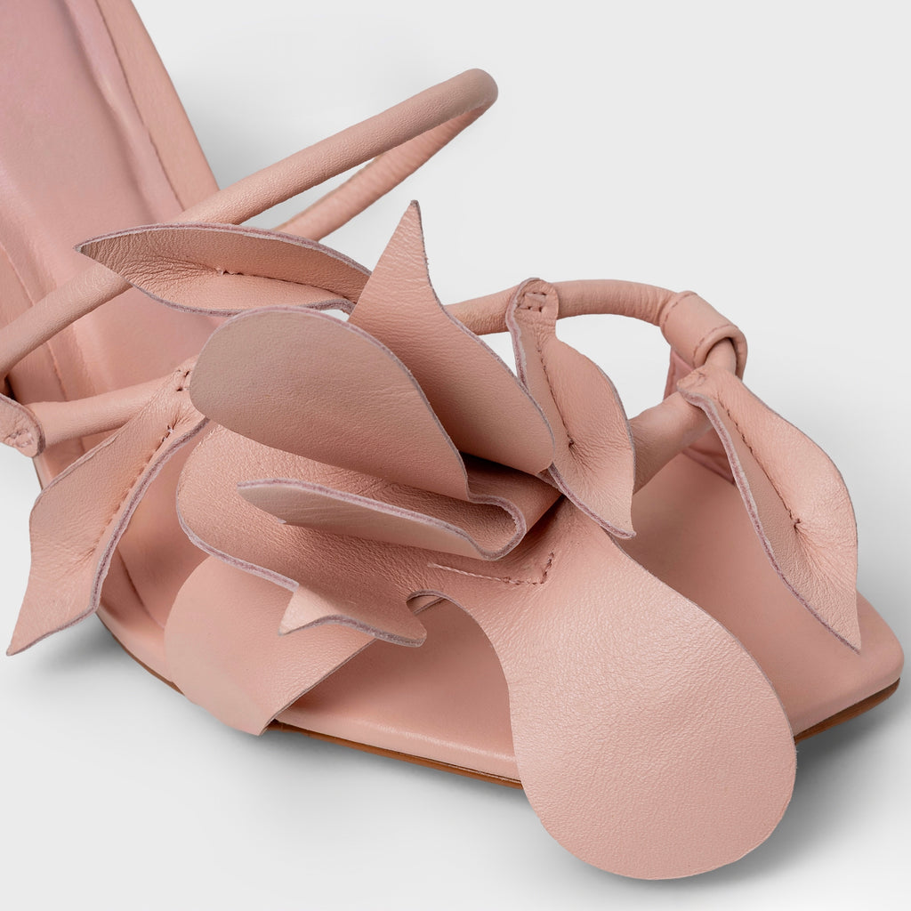 Flower Ruffle Sandal Heel (Amazonia)