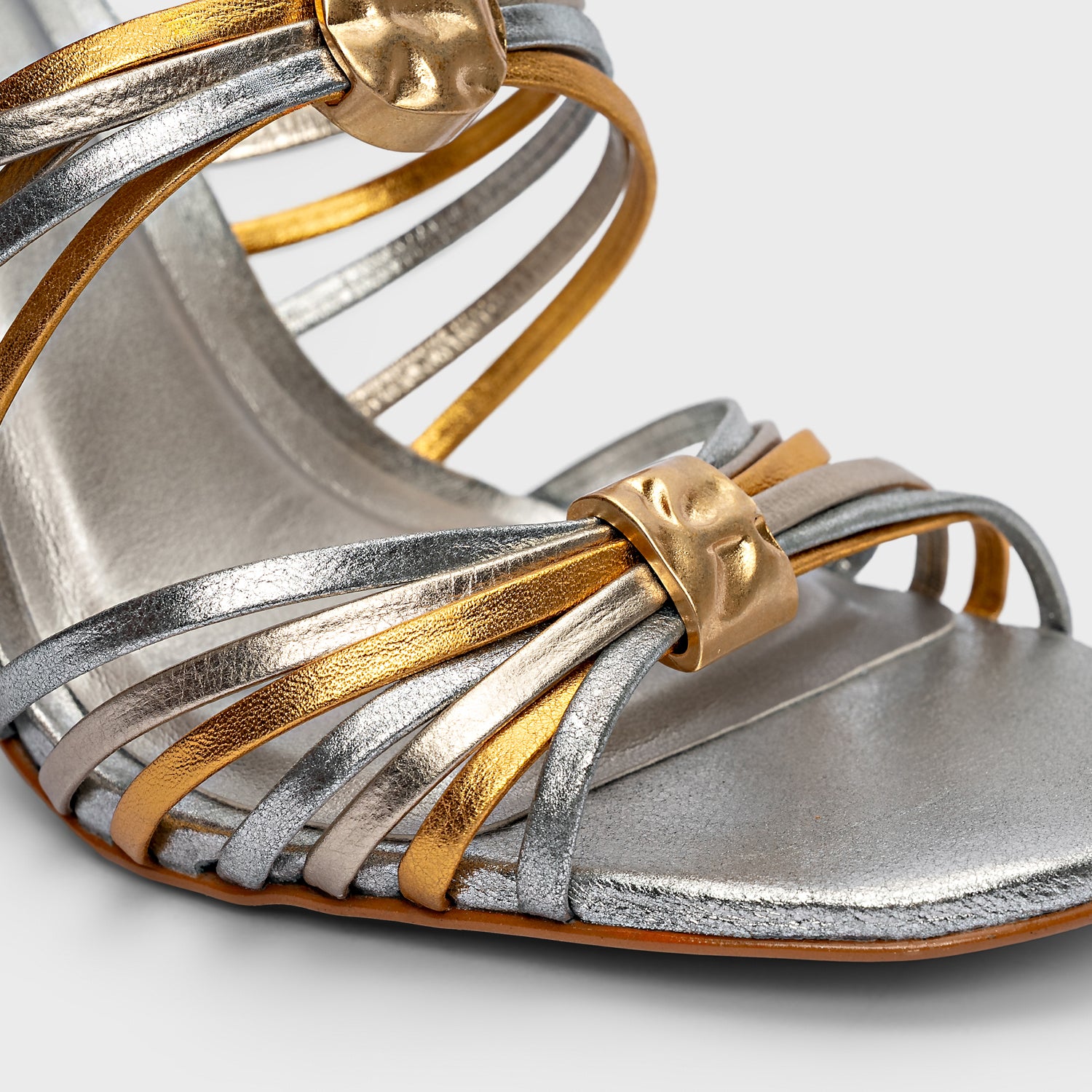 Multi-Strap Metallic Sandal Heel (Tijuca)