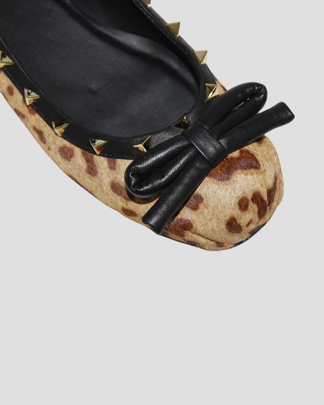 Studded Leopard Ballet Flat