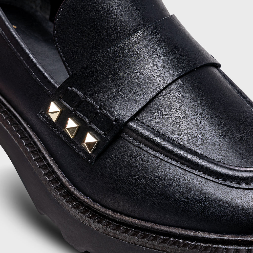Statement Stud Lug Sole Loafer