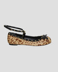 Studded Leopard Ballet Flat