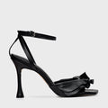 Ruffle Strap Sandal Heel