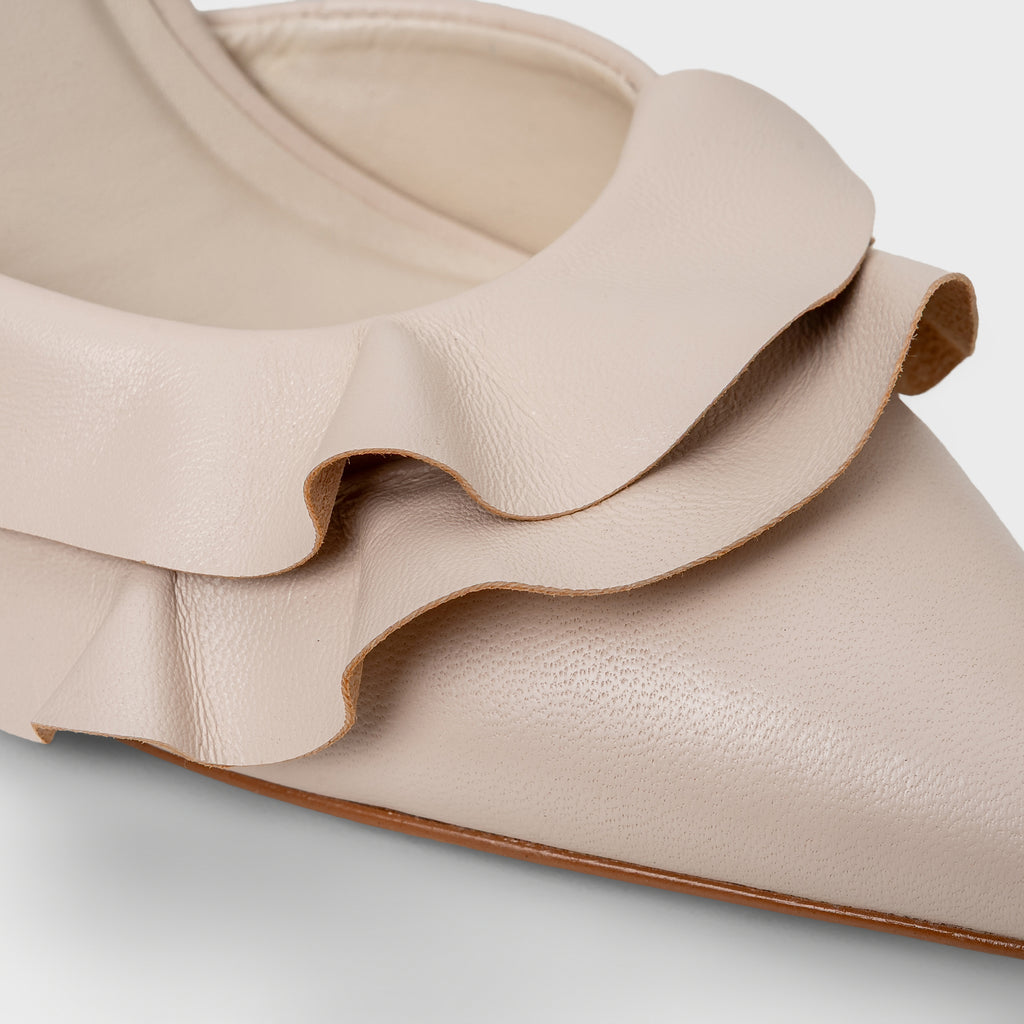 Ruffle Slingback Pump (Copacabana)