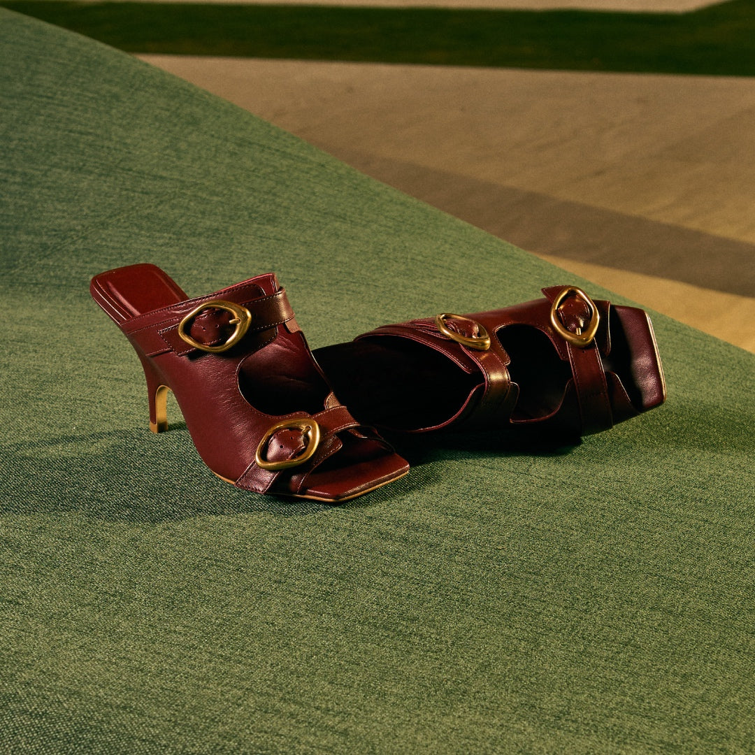 Double Buckle Open Mule (Ipanema)