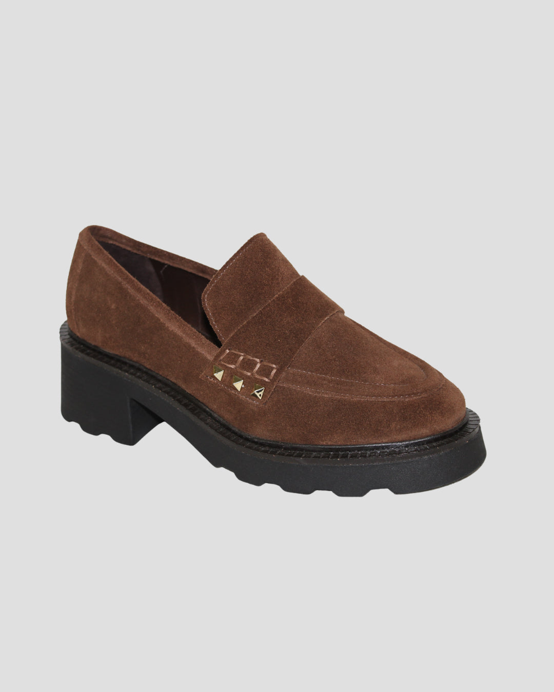 Statement Stud Lug Sole Loafer