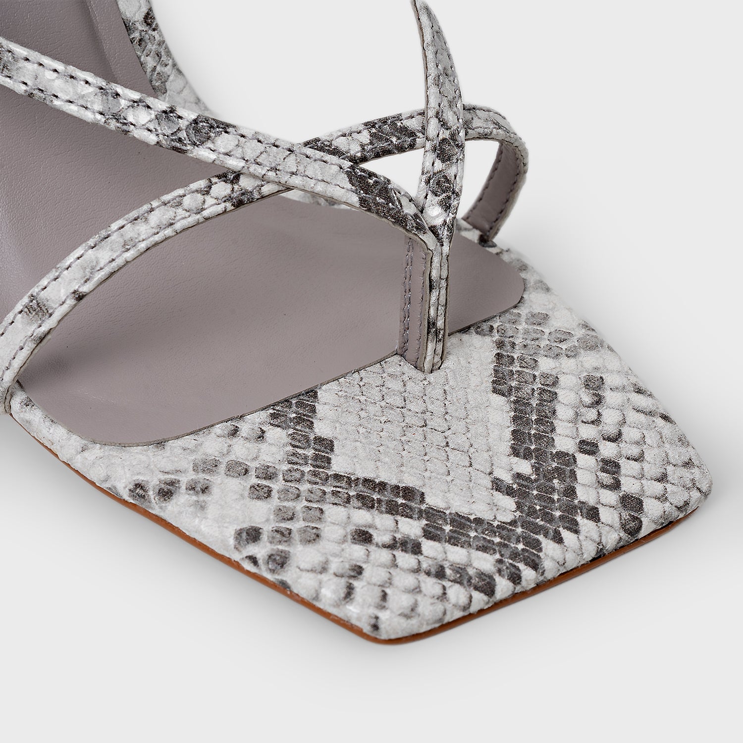 Python Strap Sandal Heel (Leblon)